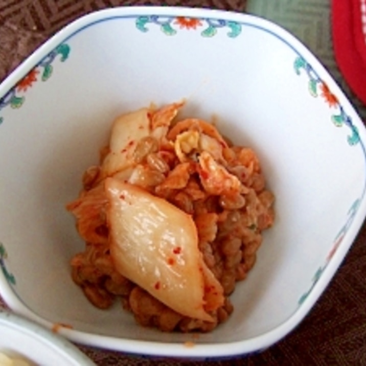 ちゃんとたれを混ぜておくのがコツ 納豆キムチ レシピ 作り方 By バムセ1028 楽天レシピ